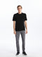 Crew Neck Short Sleeve Printed Combed Cotton Men's T-shirt